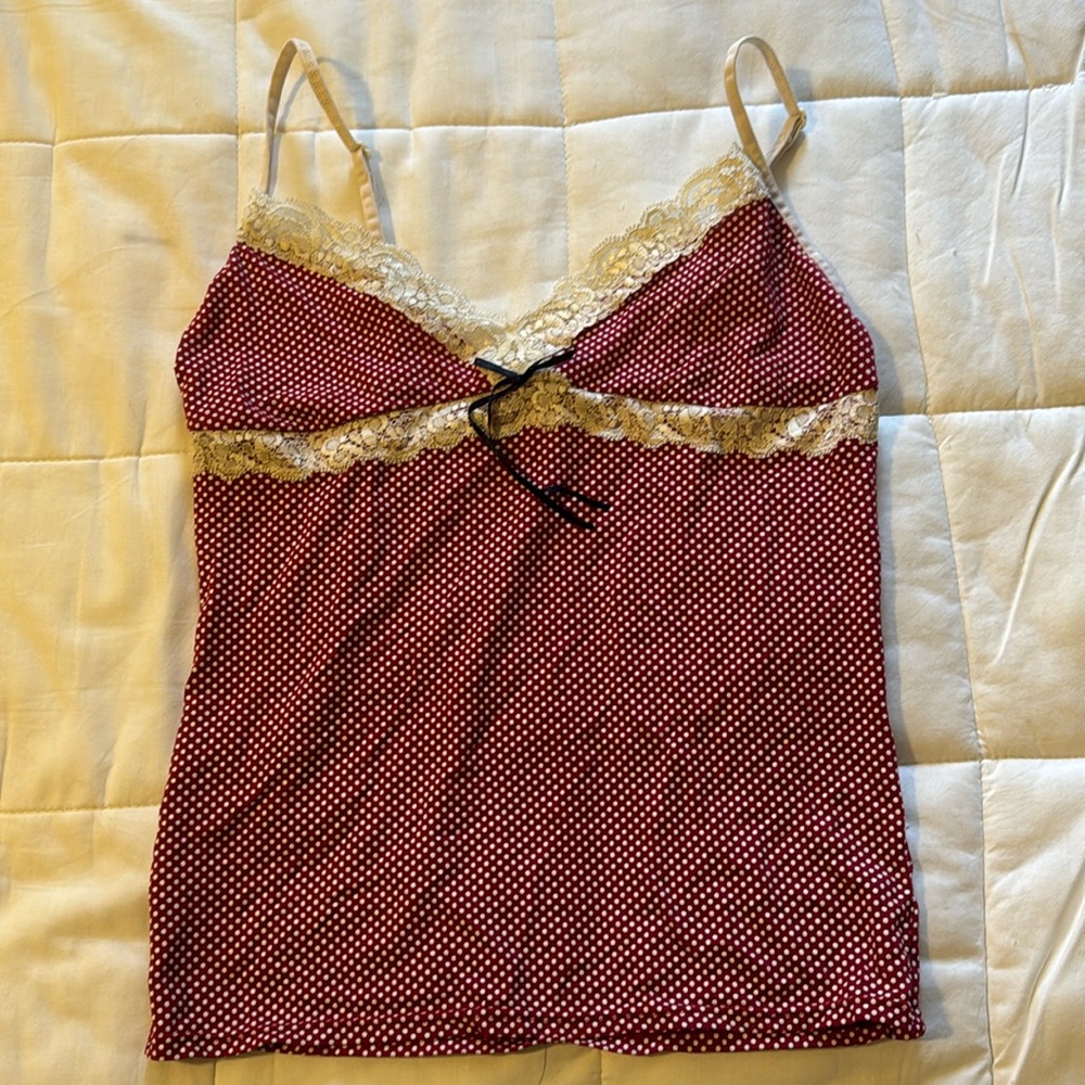 American Eagle Polka Dot textured Tank